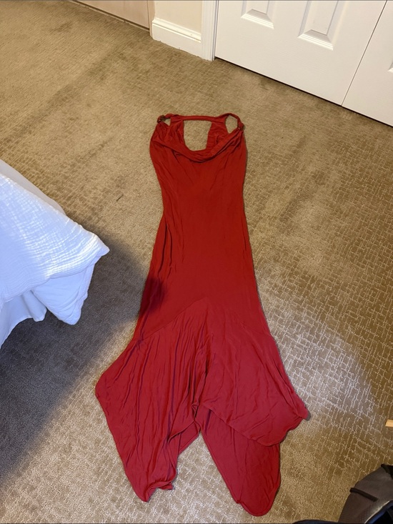 Yigal Azrouel Dresses & Skirts - Yigal Azrouel Red Sleeveless Maxi Dress with Drape Back